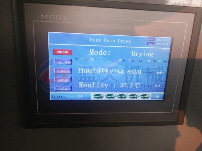 PLC intelligent control panel of leek dryer machine